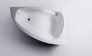 Ванна из искусственного камня Astra-Form Тиора 01010028 правая 155x105 см белый глянец